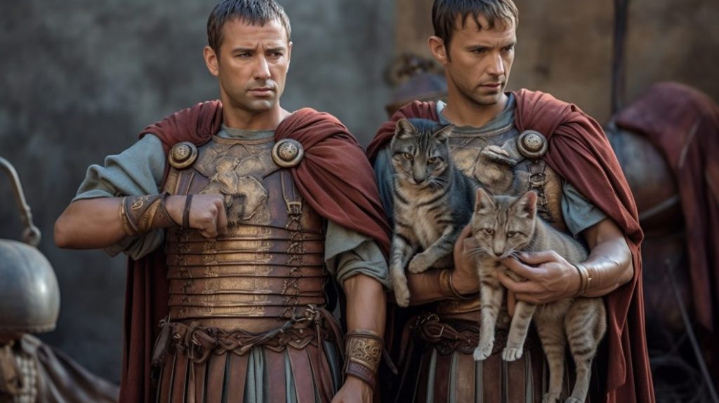 Roman Legions carrying cats
