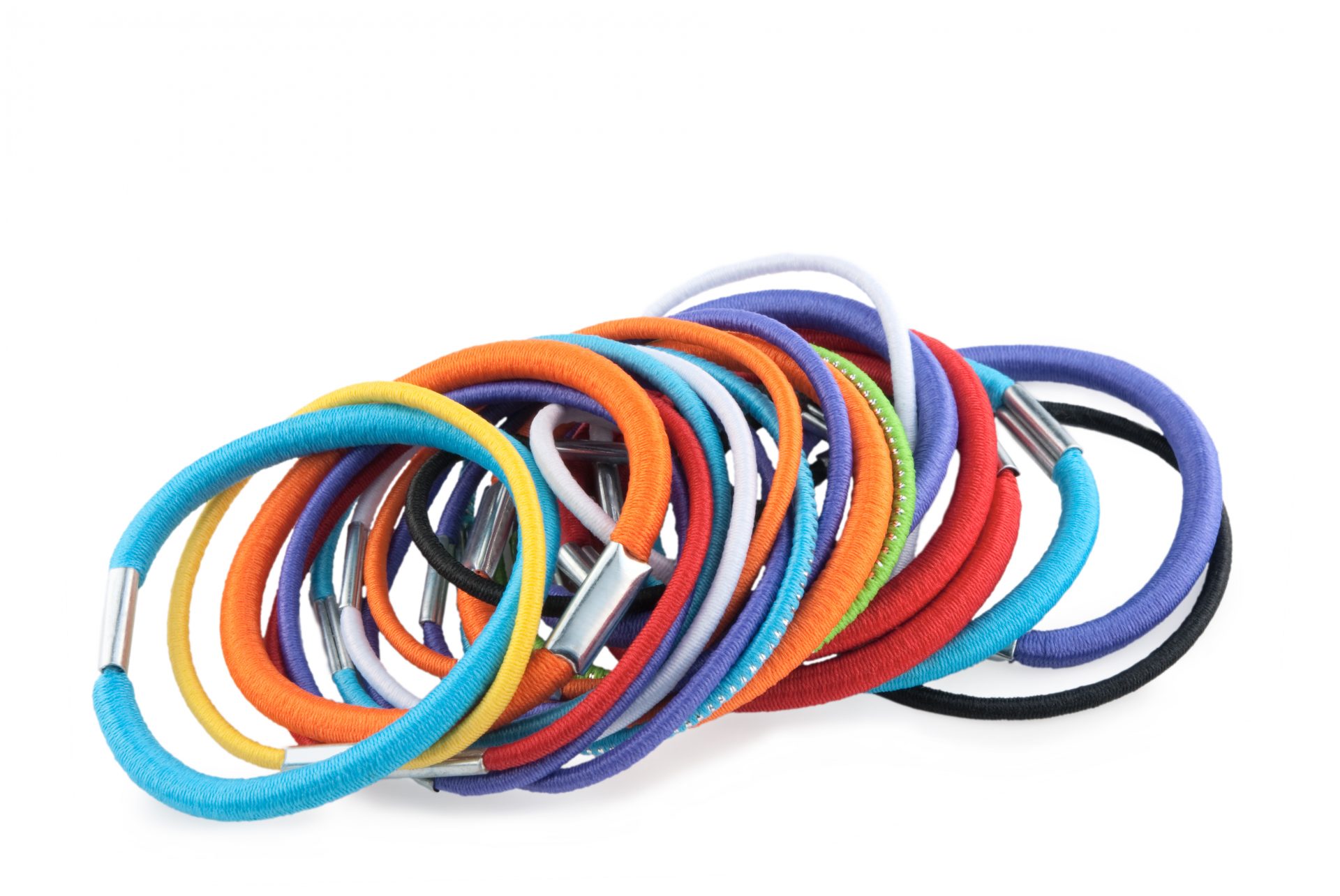 Group of bright colored hair ties for my cat ate a hair tie featured image