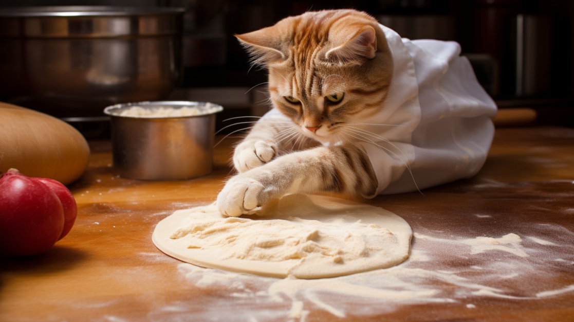 baker cat making biscuits - why do cats knead